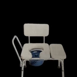 New Transfer Bench & Commode Chair – 330 lb Capacity ( SHIPPING AND HANDLING INCLUDED )
