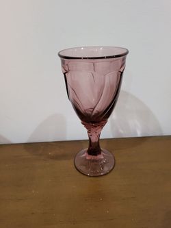 Noritake Sweet Swirl Cranberry Wine Glasses