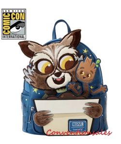 SDCC Limited Edition Rocket and Groot Cosplay Bagpack + Wallet
