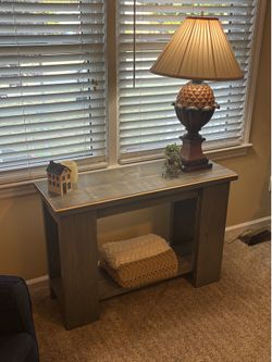 Console table with shelf