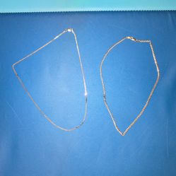 STERLING SILVER DEAL 2 CHAINS 8 Grams