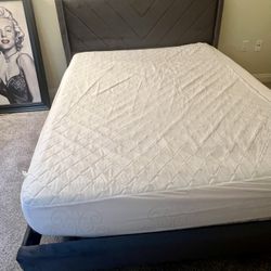 Tempurpedic New Condition Double Mattress With Frame And Headboard