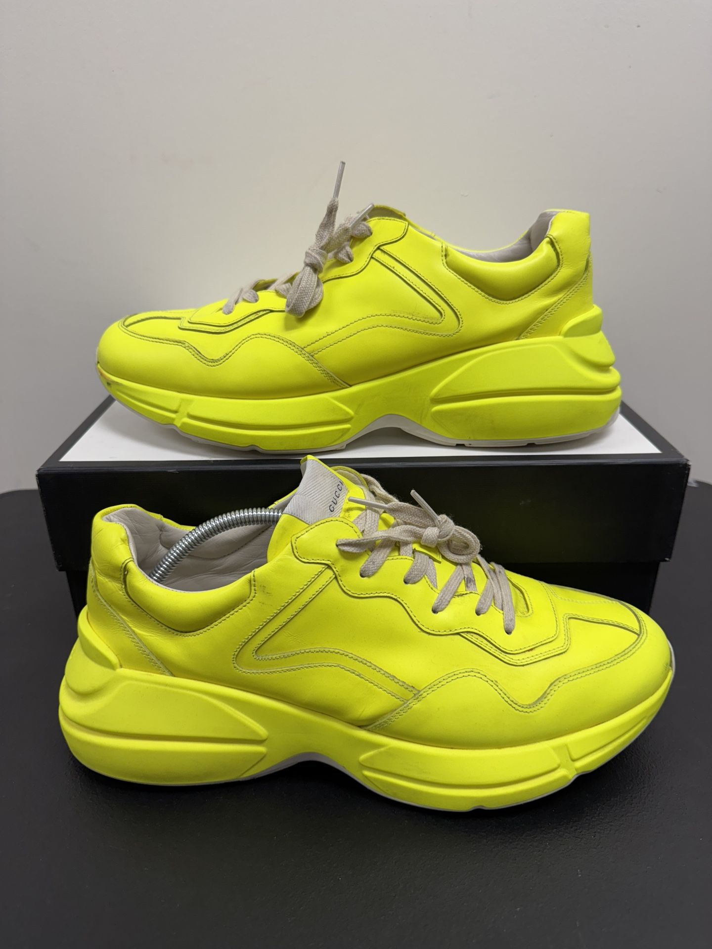 Gucci Rython Leather Sneaker “Yellow Fluo” (Size 13M)