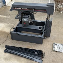 Craftsman 10’’ Electronic Radial Saw 2.5 HP w/ bonus Triple Cutter Molding Set - Vintage High Grade Sears W/ Stand Legs 🧰 🛠️ 
