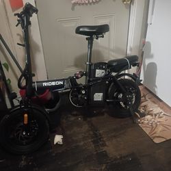 Rideon Electric Bike With Blinkers Head Light 3 Speeds New Quick Charger With Fan New 450 N Shipping Take 225 Only Needs One Pedal