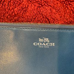 Coach Wallet Blue $275 Retail 