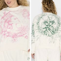 Wicked Women’s Extra Large Good/Bad Graphic Pullover Katie Kime Sweatshirt Cream XL NWT