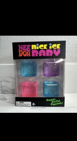 NeeDoh ‘Nice Ice Baby’ (4 Pack)  Mini Squishy Stress Cubes