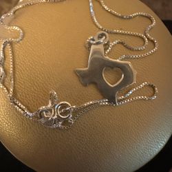 Sterling Silver Texas Necklace 
