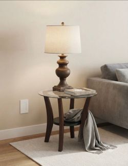 Table set with lamp