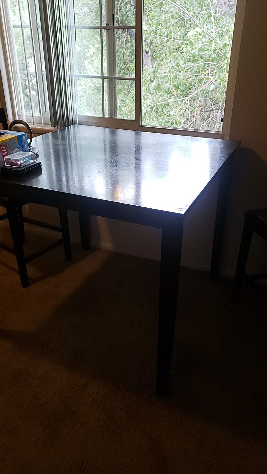Tall kitchen table with 4 chairs