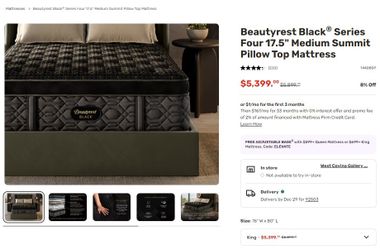 Simmons Beautyrest Black Series 4 Pillowtop mattress– New & delivery Included