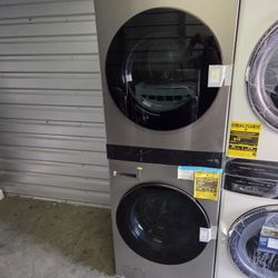 LG Studio Stackable Washer And Gas Dryer 