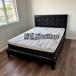 New Queen Bed Frame With Mattress 