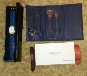 Beautiful Philip Stein Teslar Watch with Extra Bands!