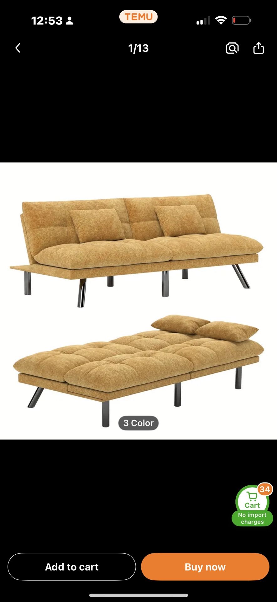 Futon couch brand new