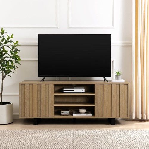 Girona 60" Modern TV Stand with Paneled Doors(New In A Box )