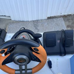 Steering Wheel Gaming Set