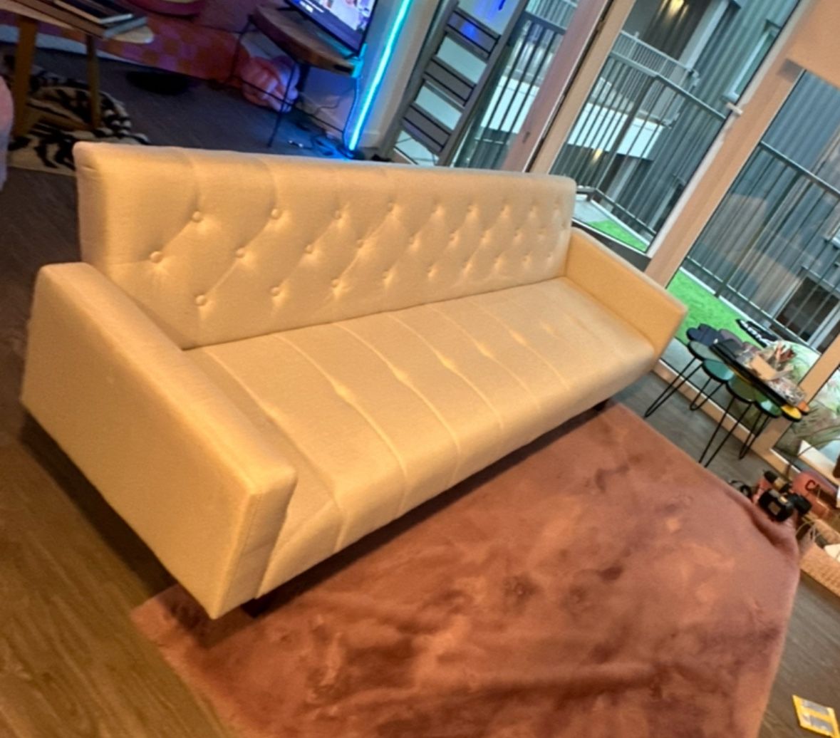 Brand New Futon Couch Modern Beige