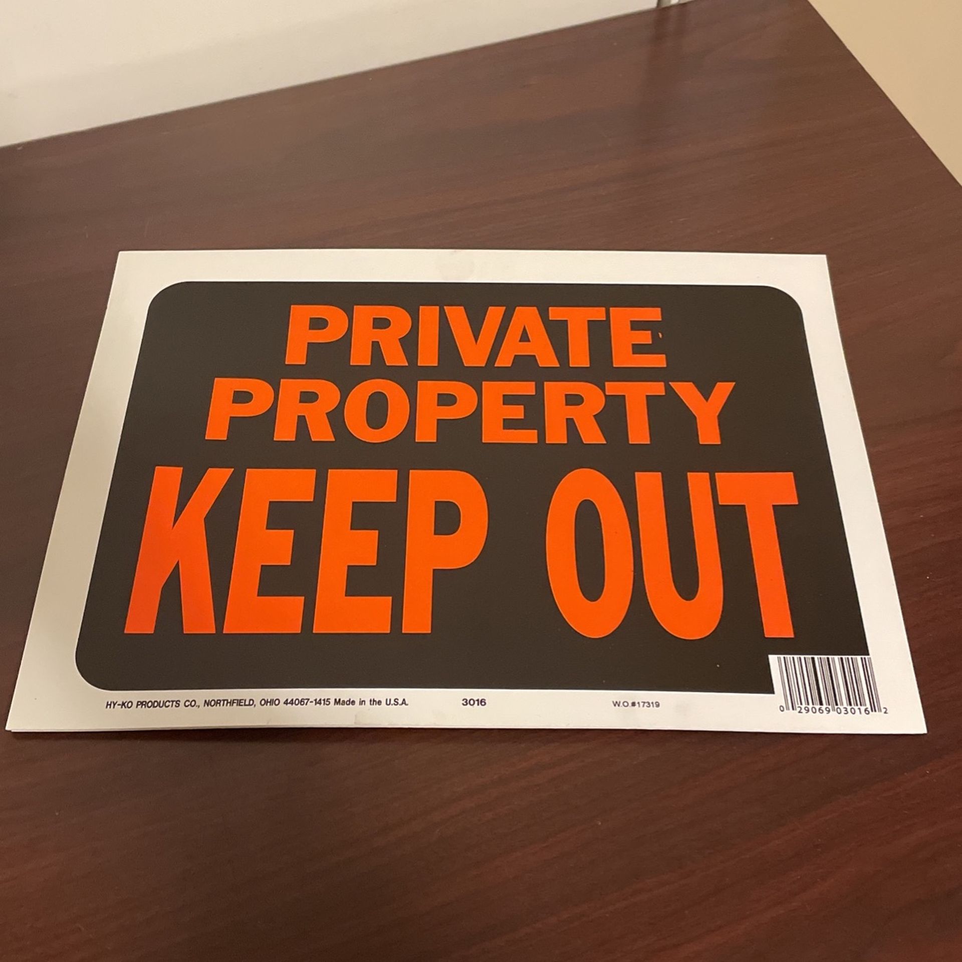 Hy-Ko Private Property Keep Out Sign (Set of 10) 9”x12”