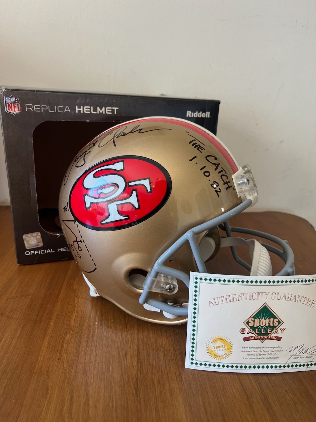 49er signed helmet Dwayne Clark