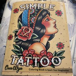 Simple Tattoo Coloring Book 