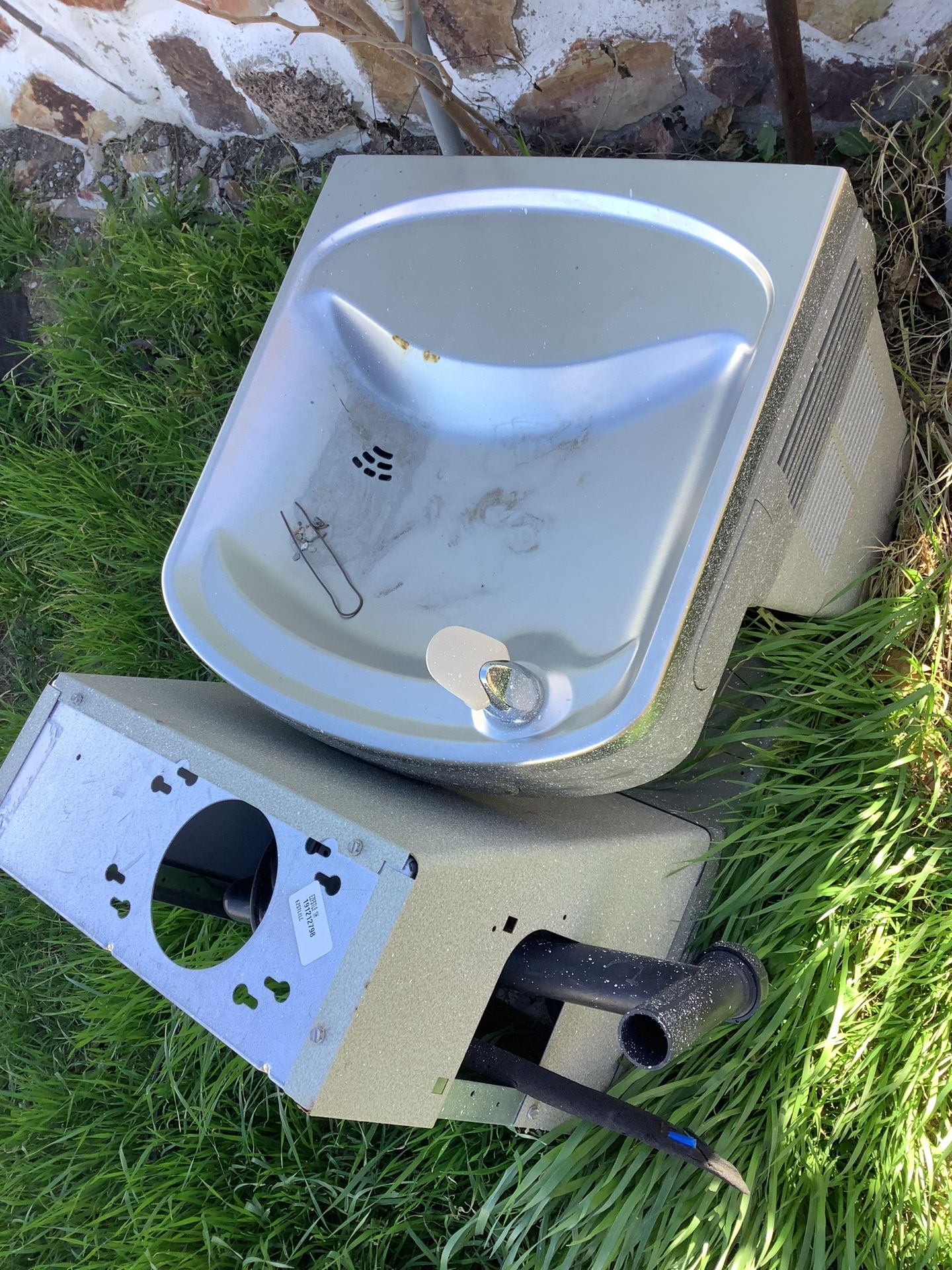 Drinking Fountain with Extra Deep Basin and Vinyl Finish.