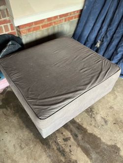 Large gray ottoman