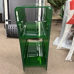 3-Tier Acrylic End Table, Clear Side Table Narrow for Small Space,