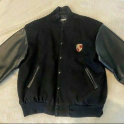 Porsche jacket leather Size Medium- Large 