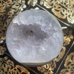 4.5 in Quartz Banded Agate Sphere