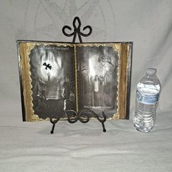 Very Beautiful Halloween Decor Guilded Book With Stand (The Book Is Real But The Pages Cannot Be Turned). Is A Decor Item Only