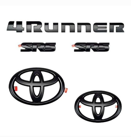 Toyota 2010-2024 4Runner SR5 Blackout Emblem Overlay Kit
