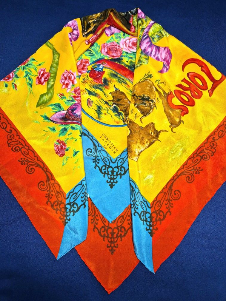 Christian Lacroix Plaza Del Toros 100% Silk Scarf