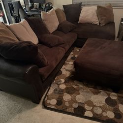 L Shape  Couch With Ottoman $450 OBO