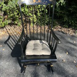 Vintage Nichols & Stone Stencil Rocking Chair
