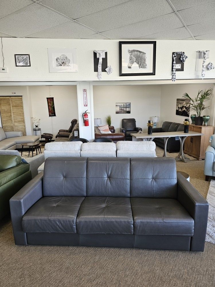 Italian Leather Sofa Sleeper