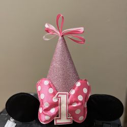 Girl First Birthday Hat 1 St Minnie Mouse 