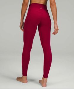 Lululemon Align Ribbed High-Rise 25” Leggings Size 4 Pomegranate Red LIKE NEW