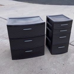 2 Cajoneras De Sterilite Cafés/ 2 Sterilite Brown Drawers 