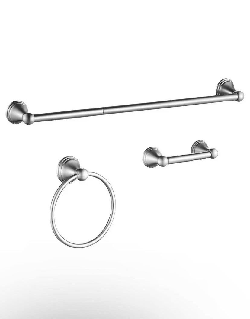NEW Delta Crestfield 3-Piece Bath Hardware Set with Included Mounting Hardware