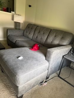 Gray Sectional Sofa with Chaise Lounge