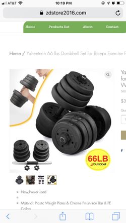Yaheetech 66 lbs Dumbbell Set for Biceps Exercise Fitness Weight
