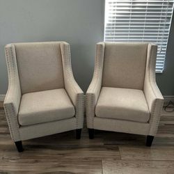 Two Matching Accent Chairs 