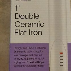 Conair 1" Double Ceramic Flat Iron 