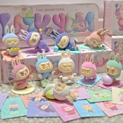 Labubu The Monsters Lazy Yoga figures 