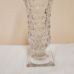 Antique Glass Vase w/Pedestal  10" Tall