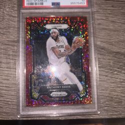 2023 Prizm Anthony Davis red sparkle #94, graded PSA 10
