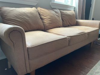 Faux leather couch