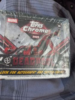 Marvels DeadPool Topps Chrome Official License  cards.